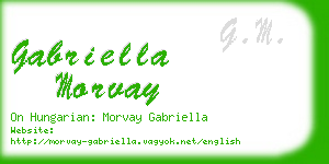 gabriella morvay business card